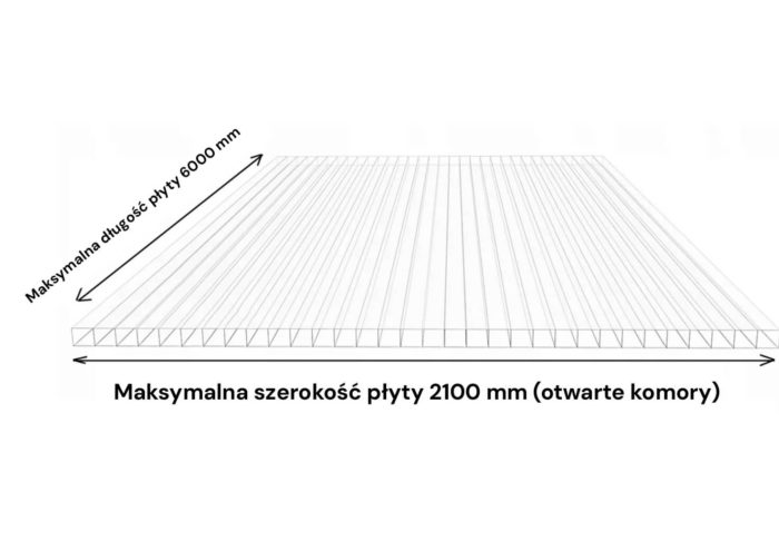 Płyta z poliwęglanu komorowego bezbarwna 16 mm 2xUV - obrazek 3